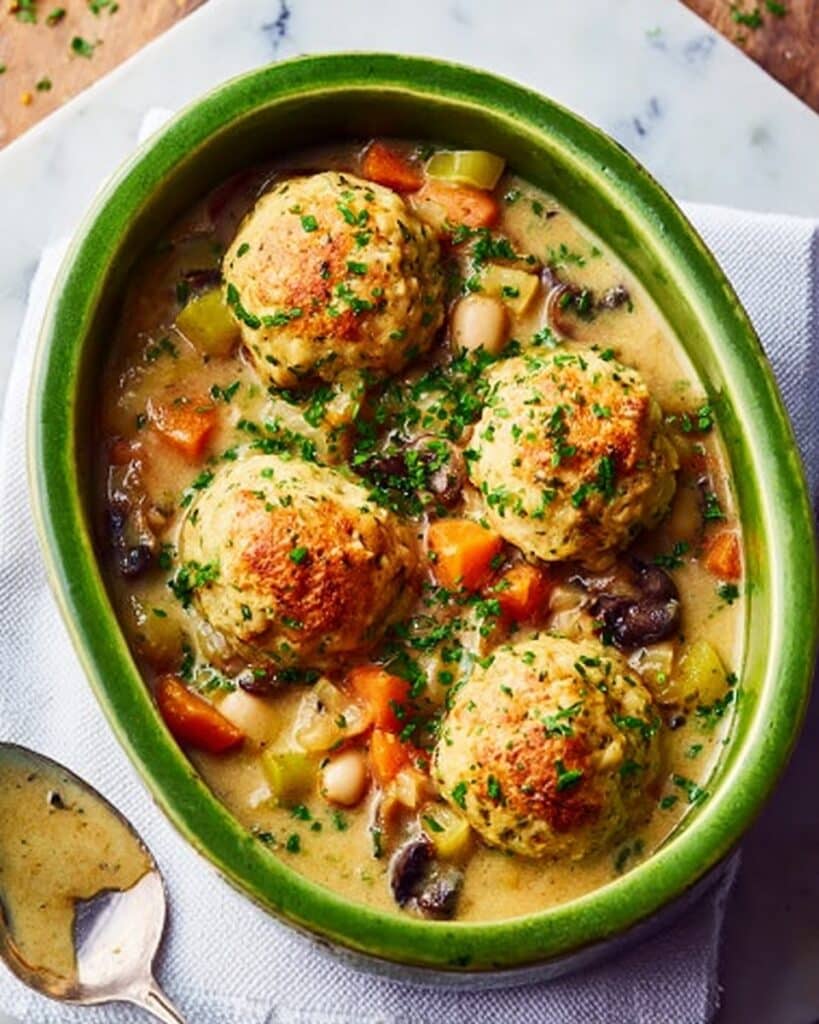 Slow Cooker Vegetable Stew with Cheddar Dumplings Recipe