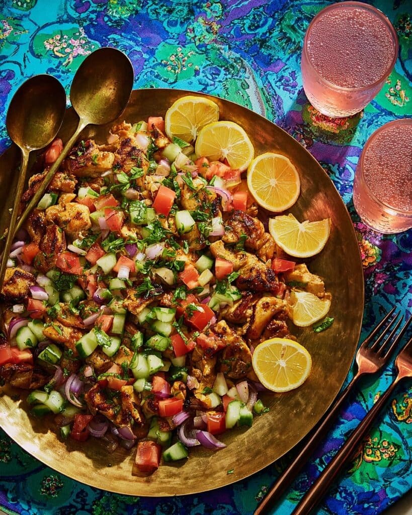 Spicy Chicken Chaat with Tamarind and Fresh Vegetables Recipe