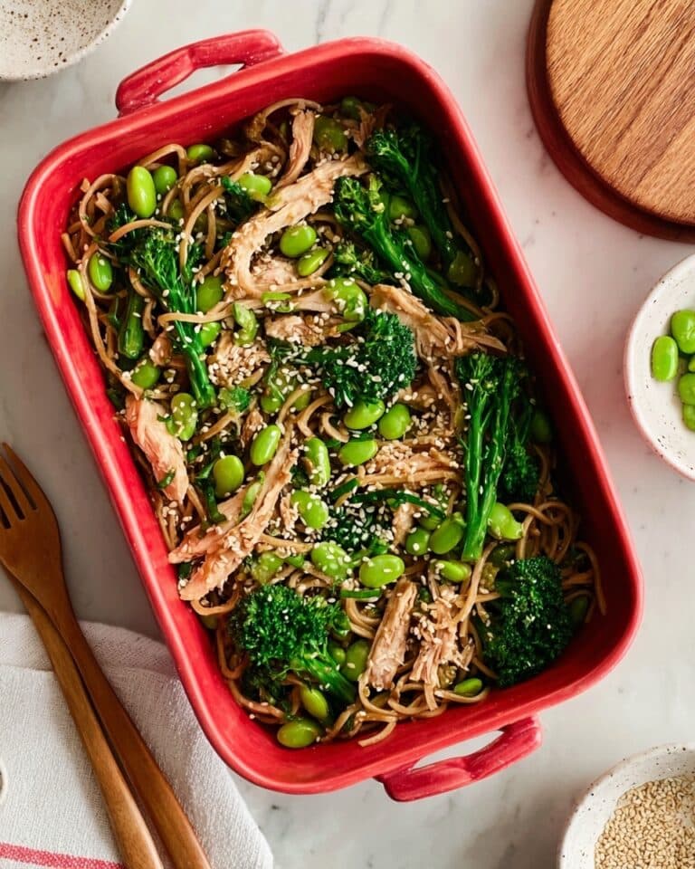 Sesame, Edamame & Chicken Noodle Salad Recipe
