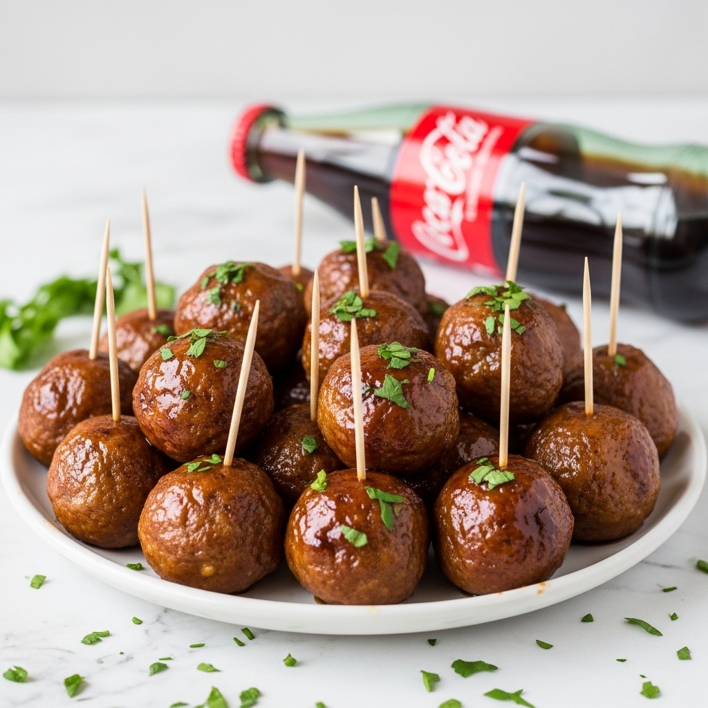 Spicy Sausage Balls with Coca-Cola Glaze Recipe