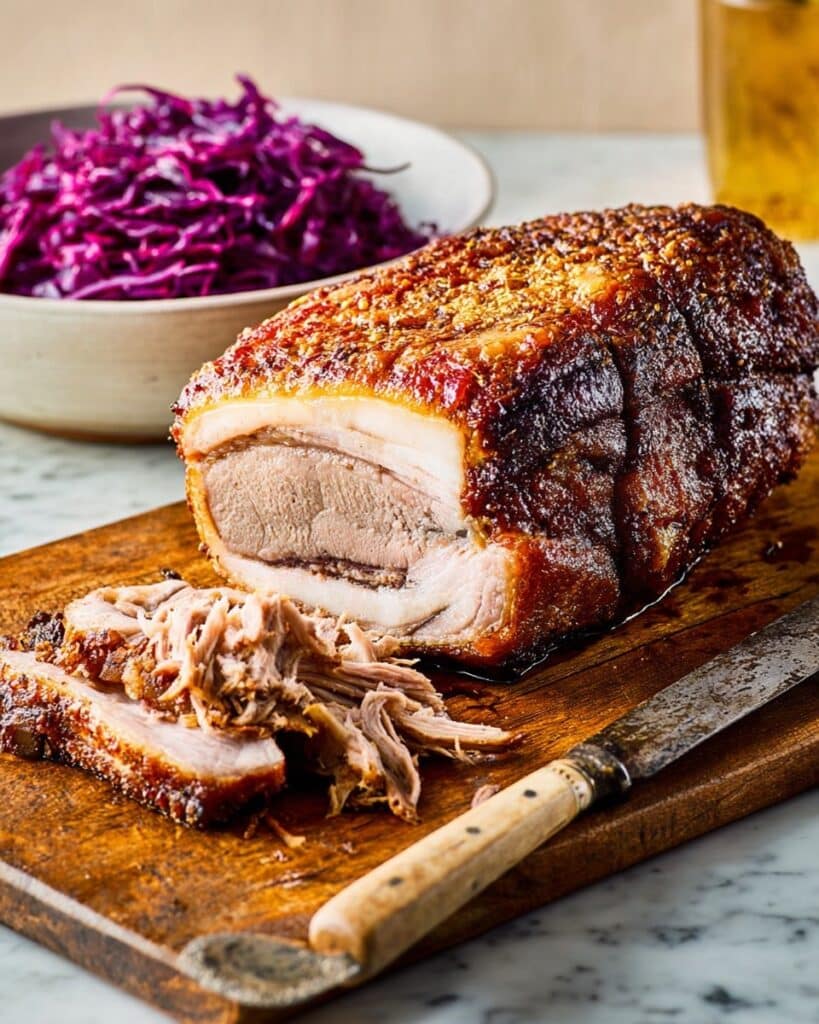 Easy Roast Pork Shoulder with Crispy Crackling Recipe
