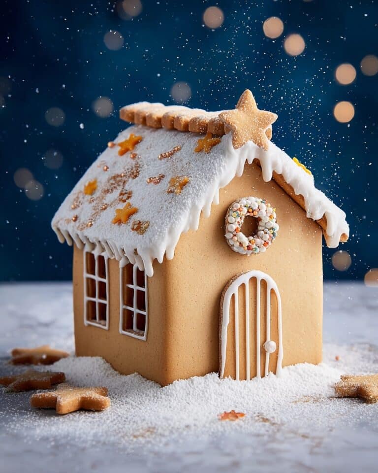 Chocolate Spiced Gingerbread House Cake Recipe