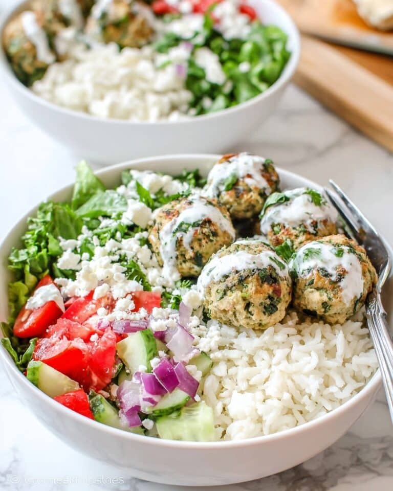 Mediterranean Turkey Meatball Bowls Recipe