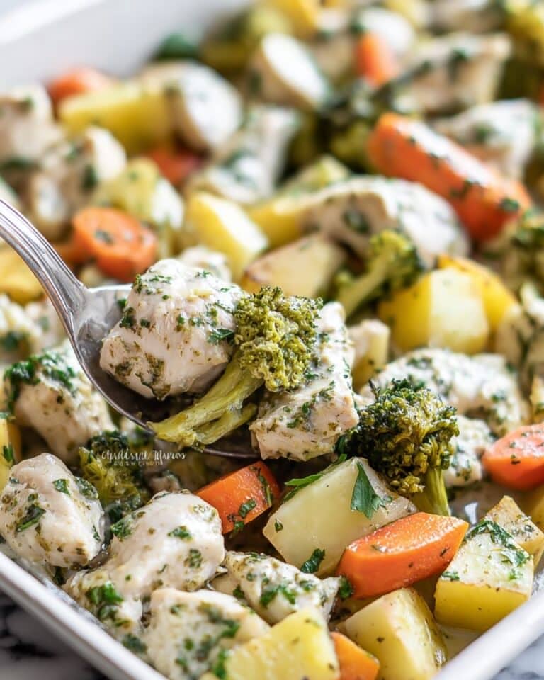 Sheet Pan Ranch Chicken with Roasted Vegetables Recipe
