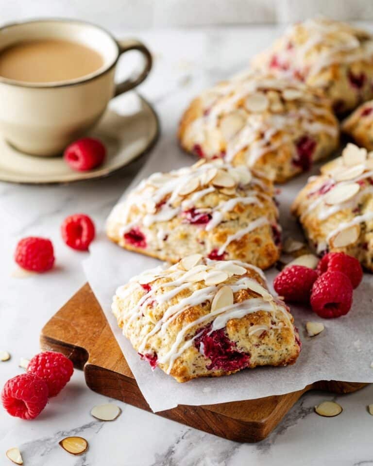 Raspberry Almond Biscuits with Almond Glaze Recipe