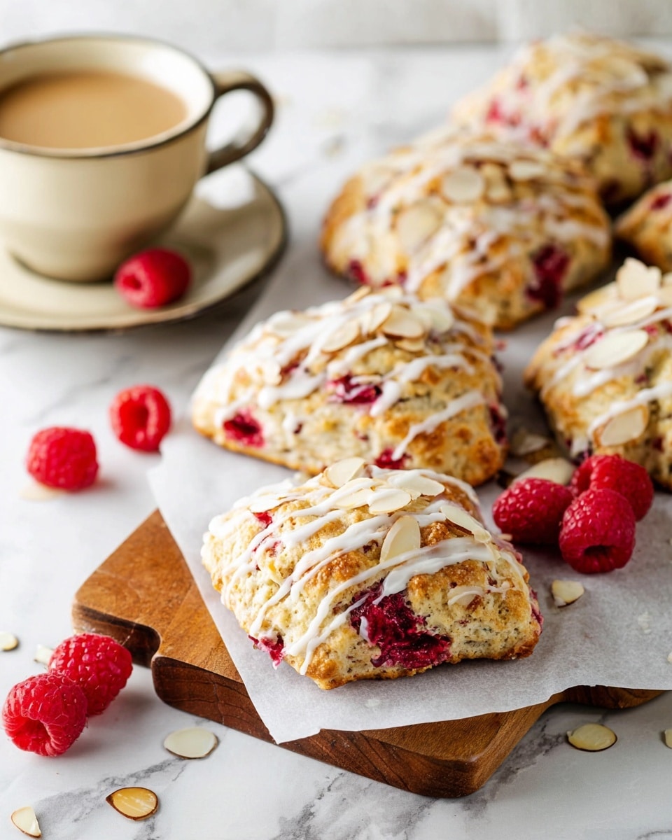 Raspberry Almond Biscuits with Almond Glaze Recipe