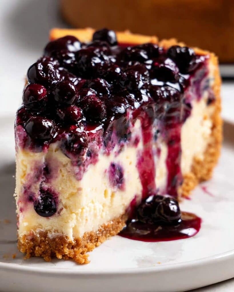 Blueberry Cheesecake with Blueberry Sauce Recipe