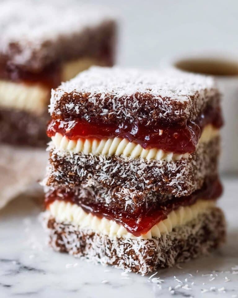 Classic Lamingtons: Australian Sponge Cakes Coated in Chocolate Icing and Desiccated Coconut Recipe