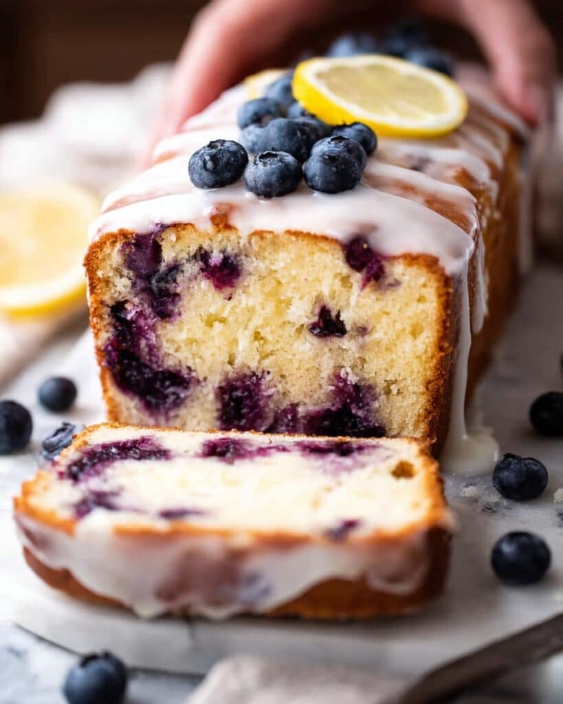 Blueberry Lemon Loaf with Icing Glaze Recipe