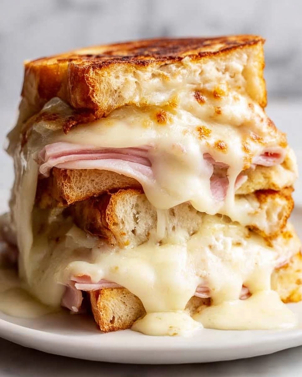 Croque Monsieur: French Hot Ham and Cheese Sandwich with Béchamel and Gruyère Recipe