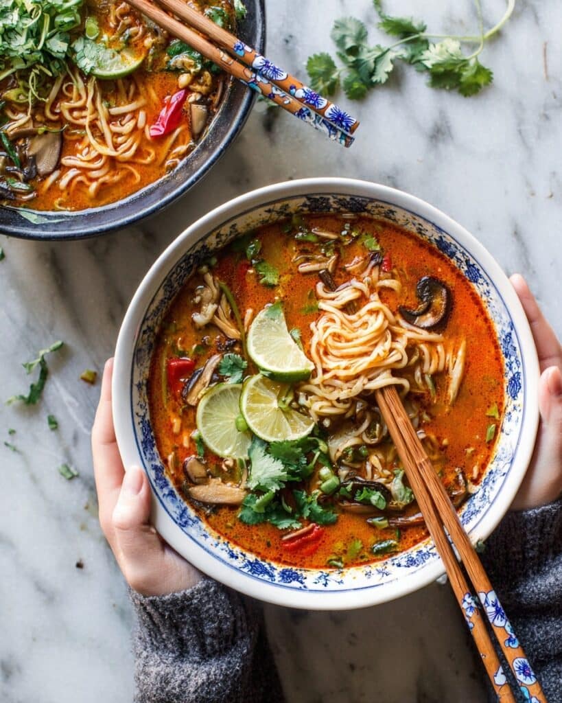 30 Minute Thai Peanut Chicken Ramen Recipe