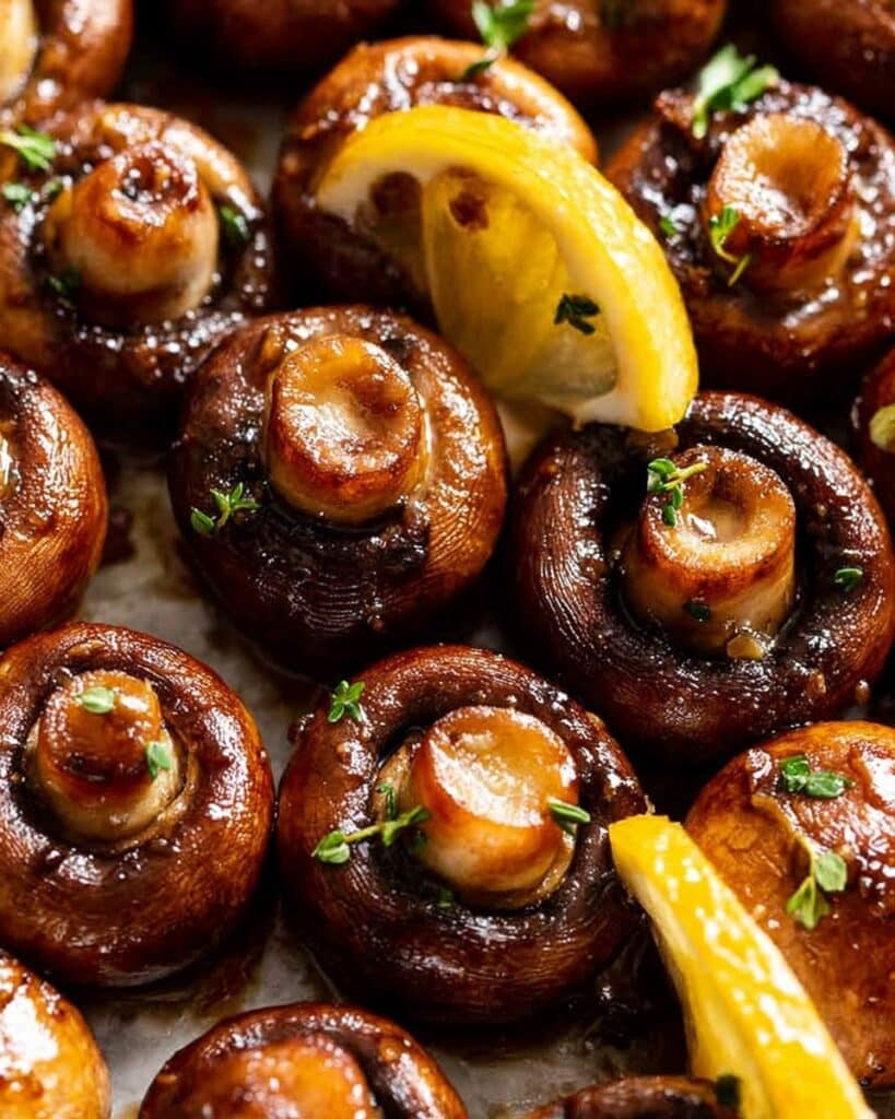 Garlic Butter Roasted Mushrooms Recipe