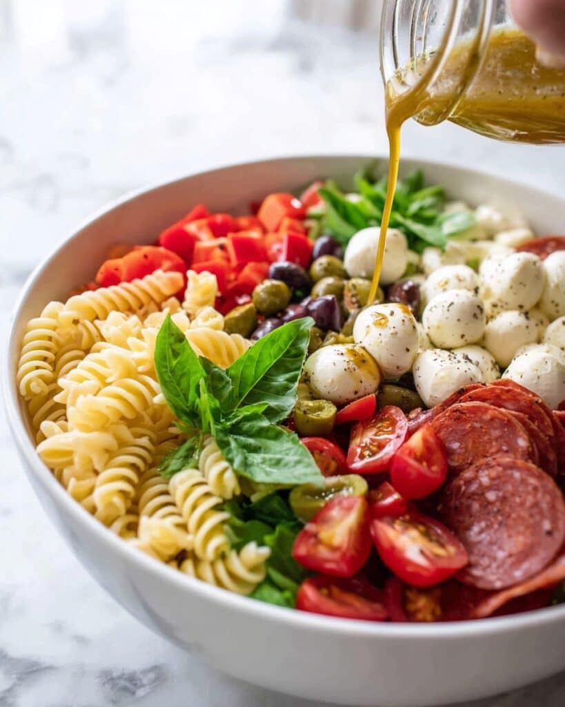 Italian Pasta Salad with Homemade Italian Dressing Recipe