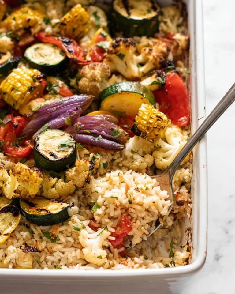 Oven Baked Rice and Vegetables Recipe
